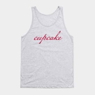 Cupcake Typography Viva Magenta Script Tank Top